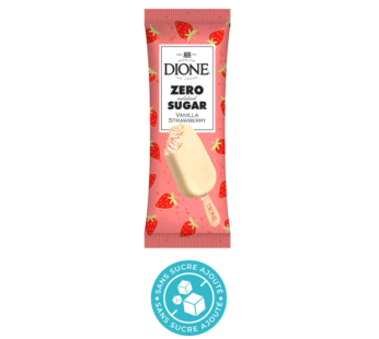 DIONE Bâtonnet Glace à la Fraise et au Chocolat Blanc Sans Sucre 90 ML